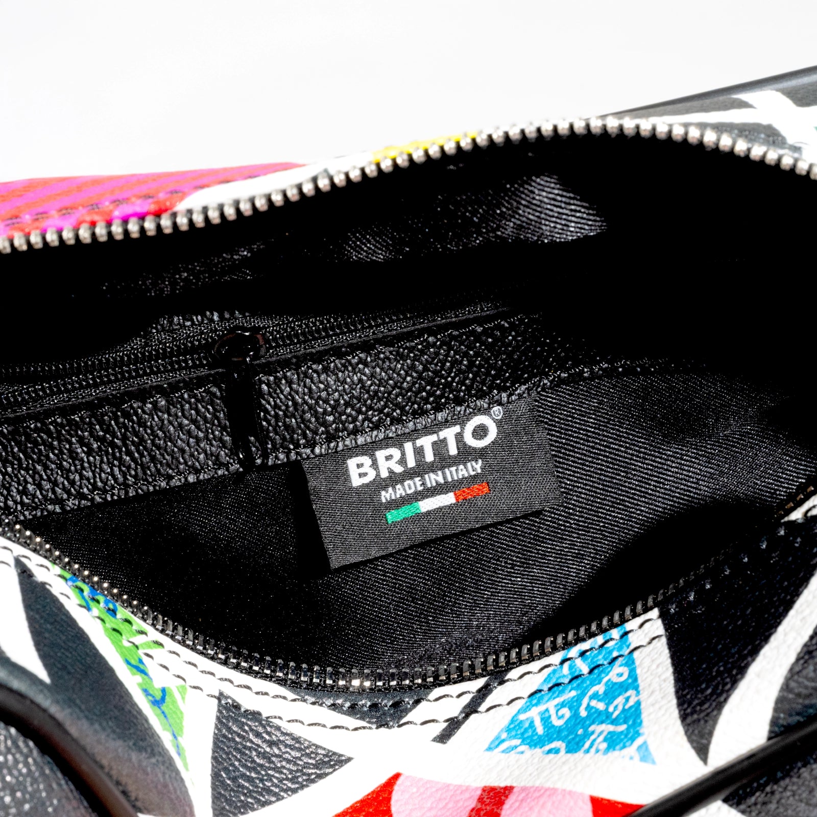 Romero Britto midnight landscape britto eco leather  contemporary pop art piece