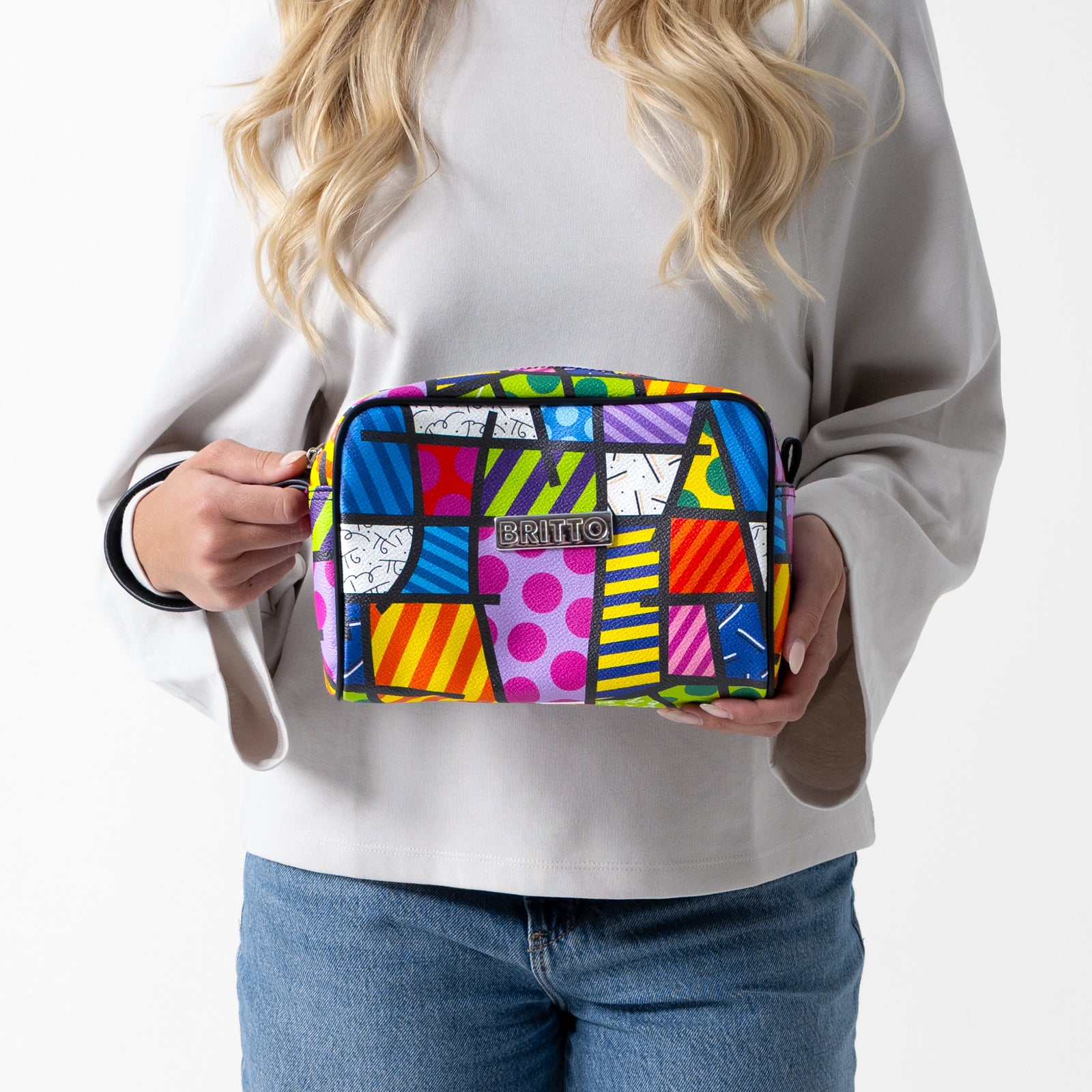 colorful landscape britto eco leather  colorful decorative collectible gift idea