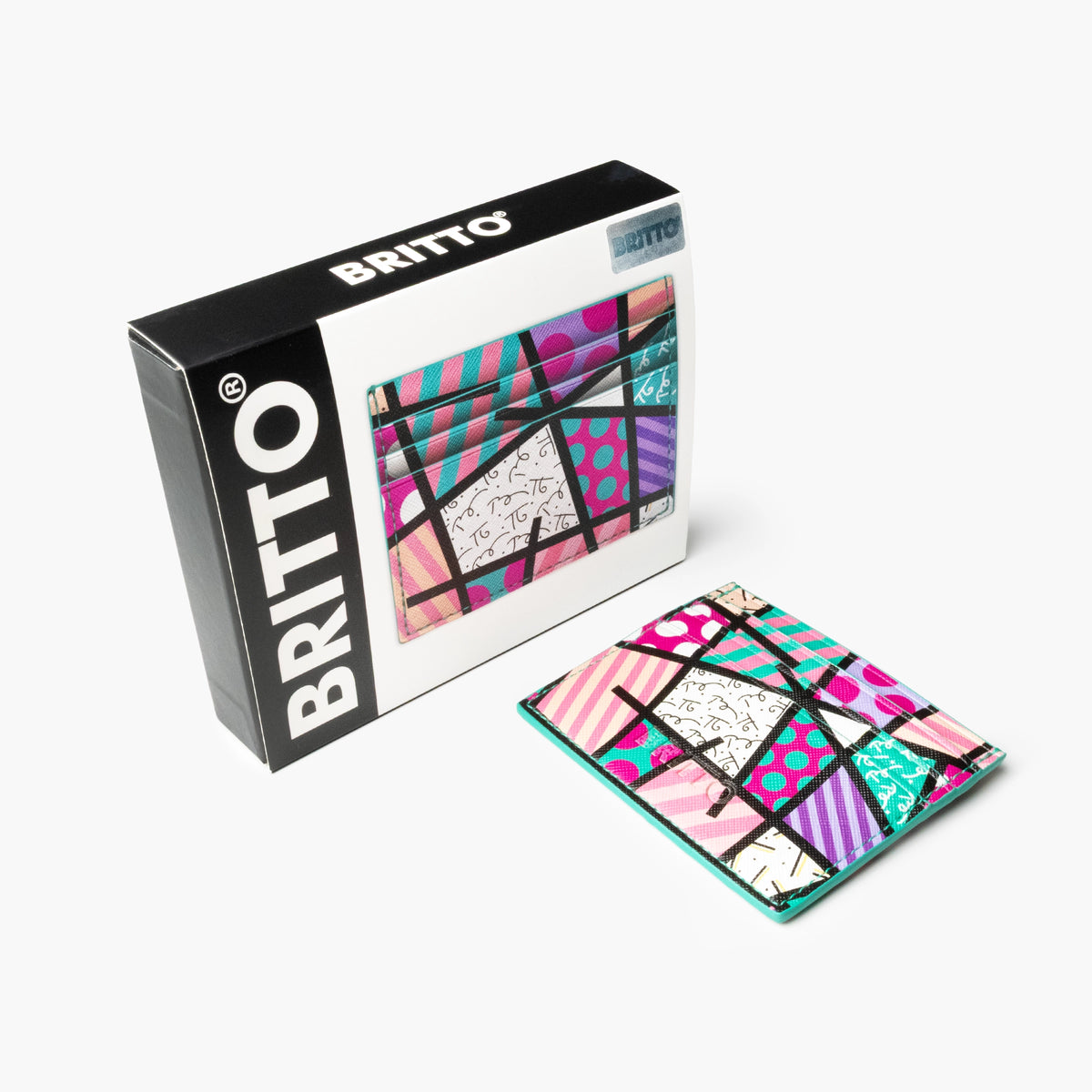 Pink Landscape Britto Eco Leather Card Holder