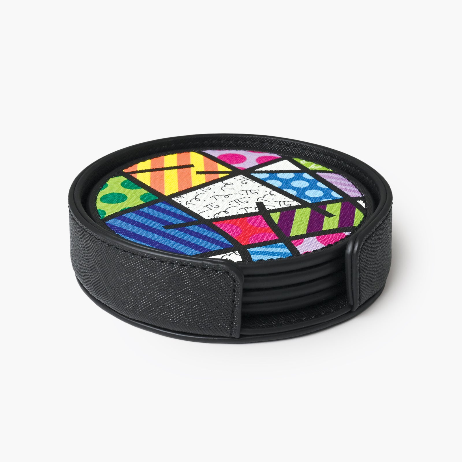 Colorful Landscape Britto Round Coasters