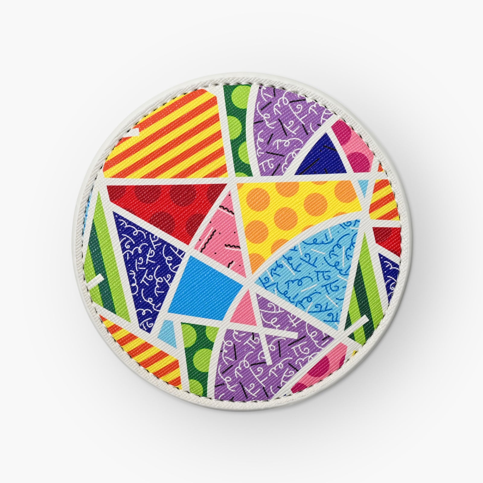 Baby Blue Landscape Britto Round Coasters