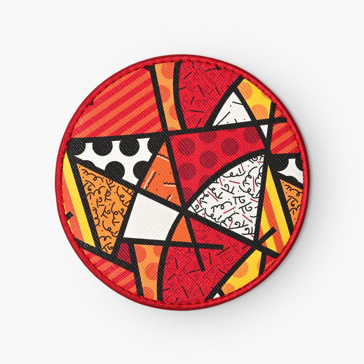 Red Landscape Britto Round Coasters