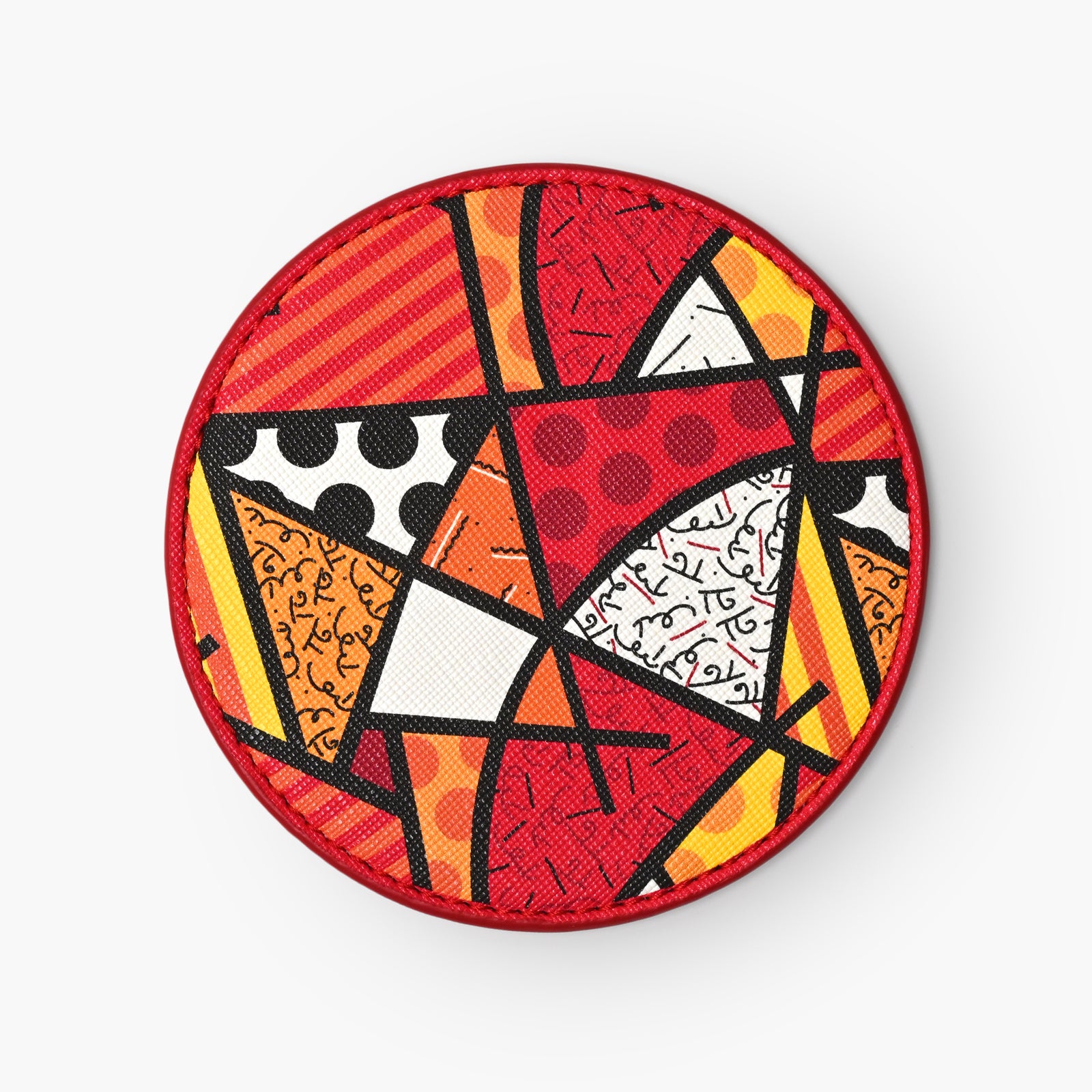 Red Landscape Britto Round Coasters