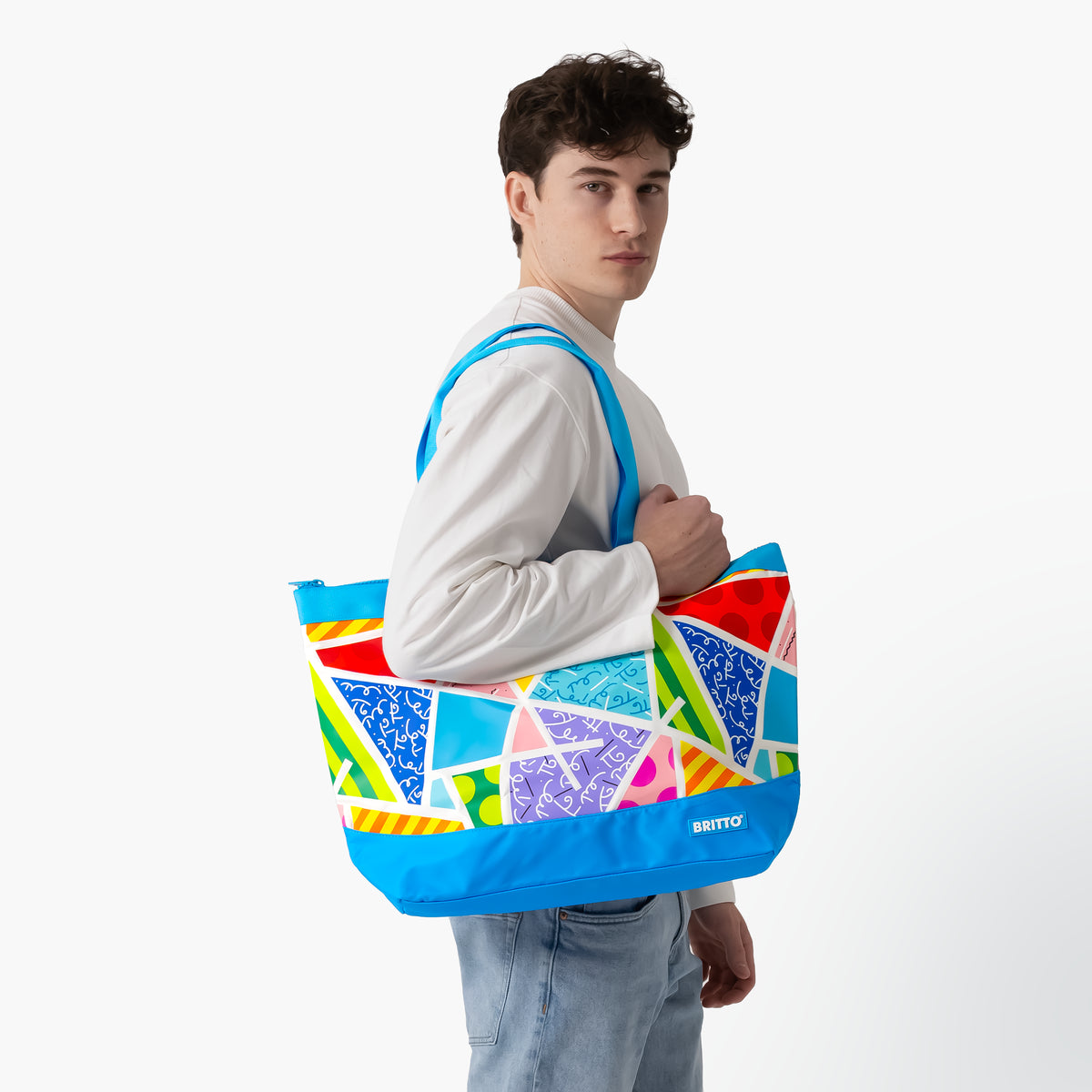 Baby Blue Landscape Britto Tote Bag