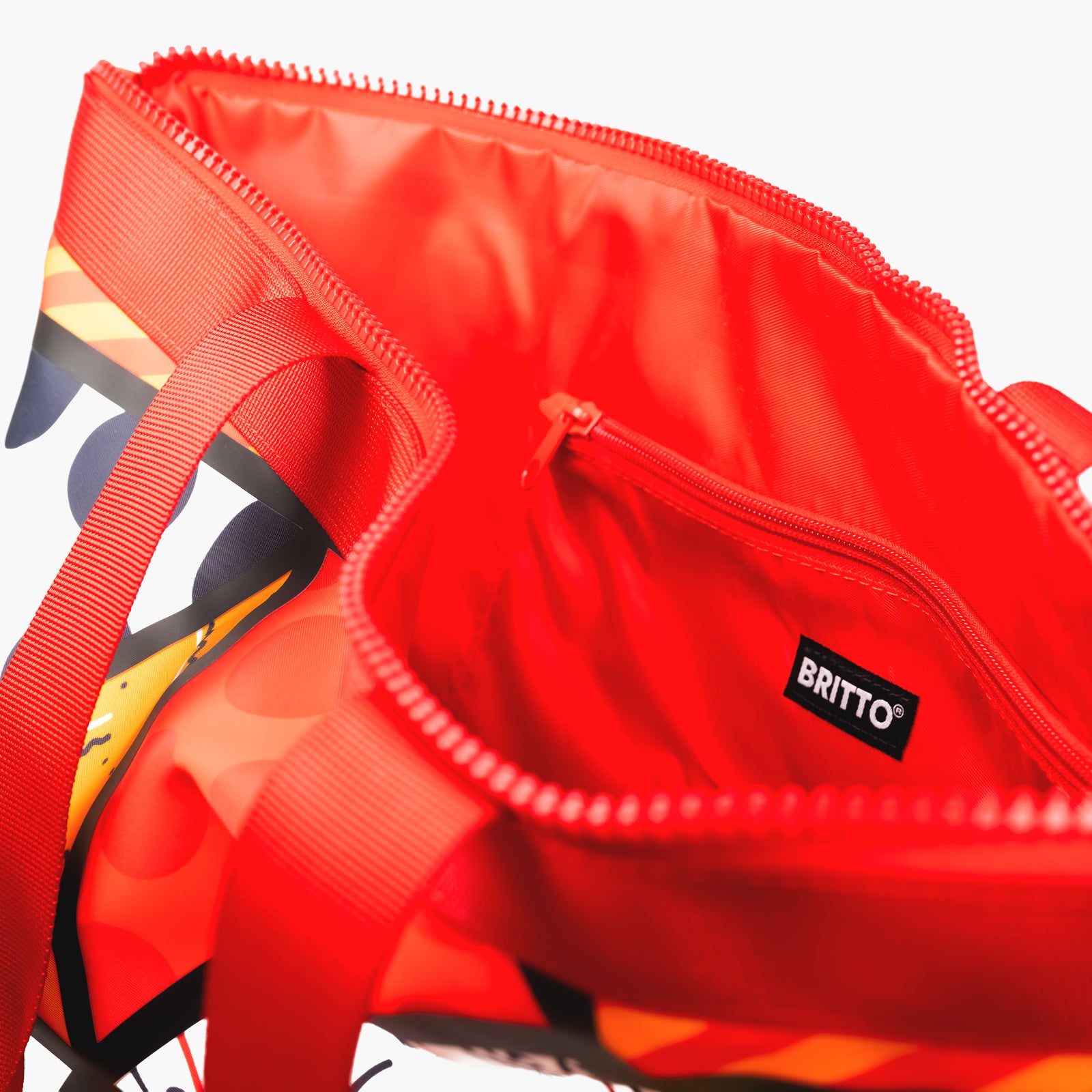 Red Landscape Britto Tote Bag