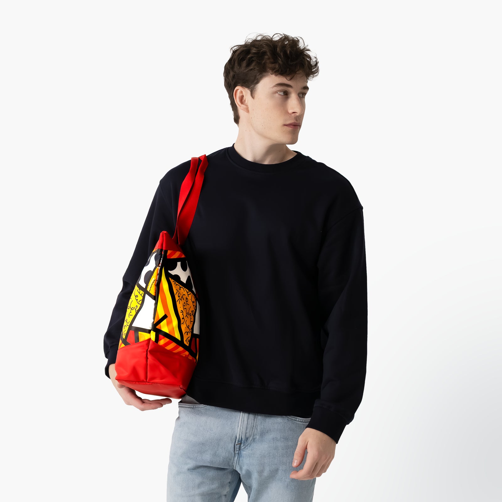 Red Landscape Britto Tote Bag