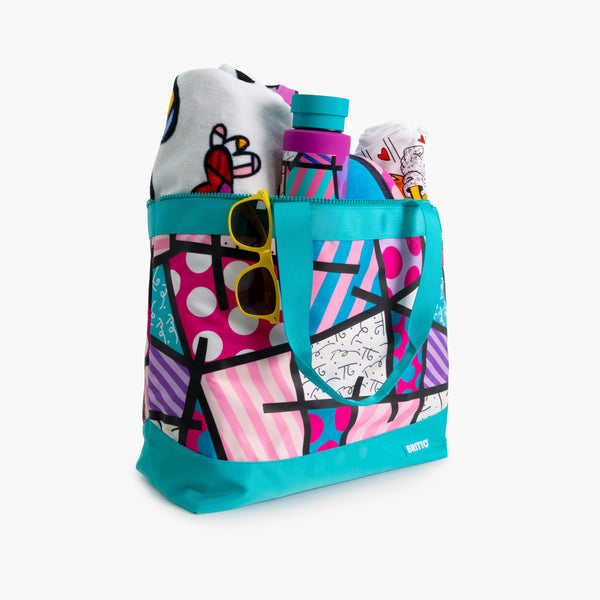 Pink Landscape Britto Tote Bag