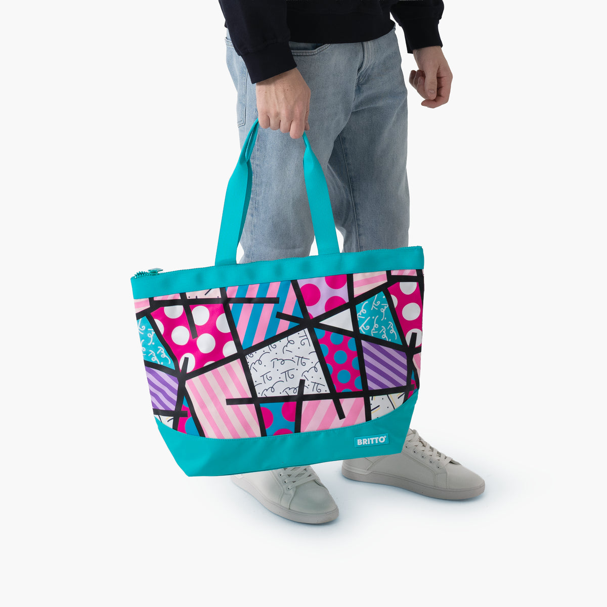 Pink Landscape Britto Tote Bag