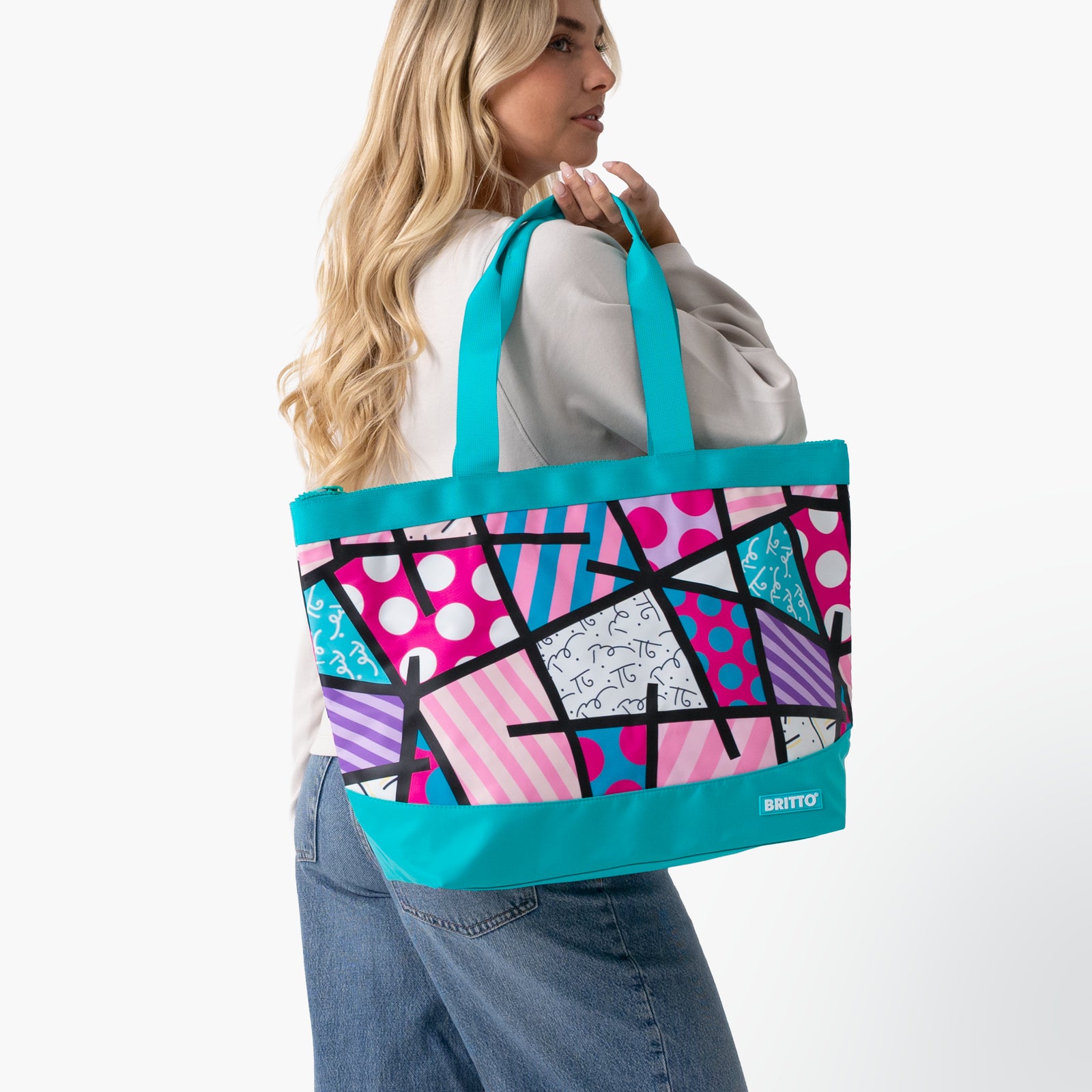 Pink Landscape Britto Tote Bag