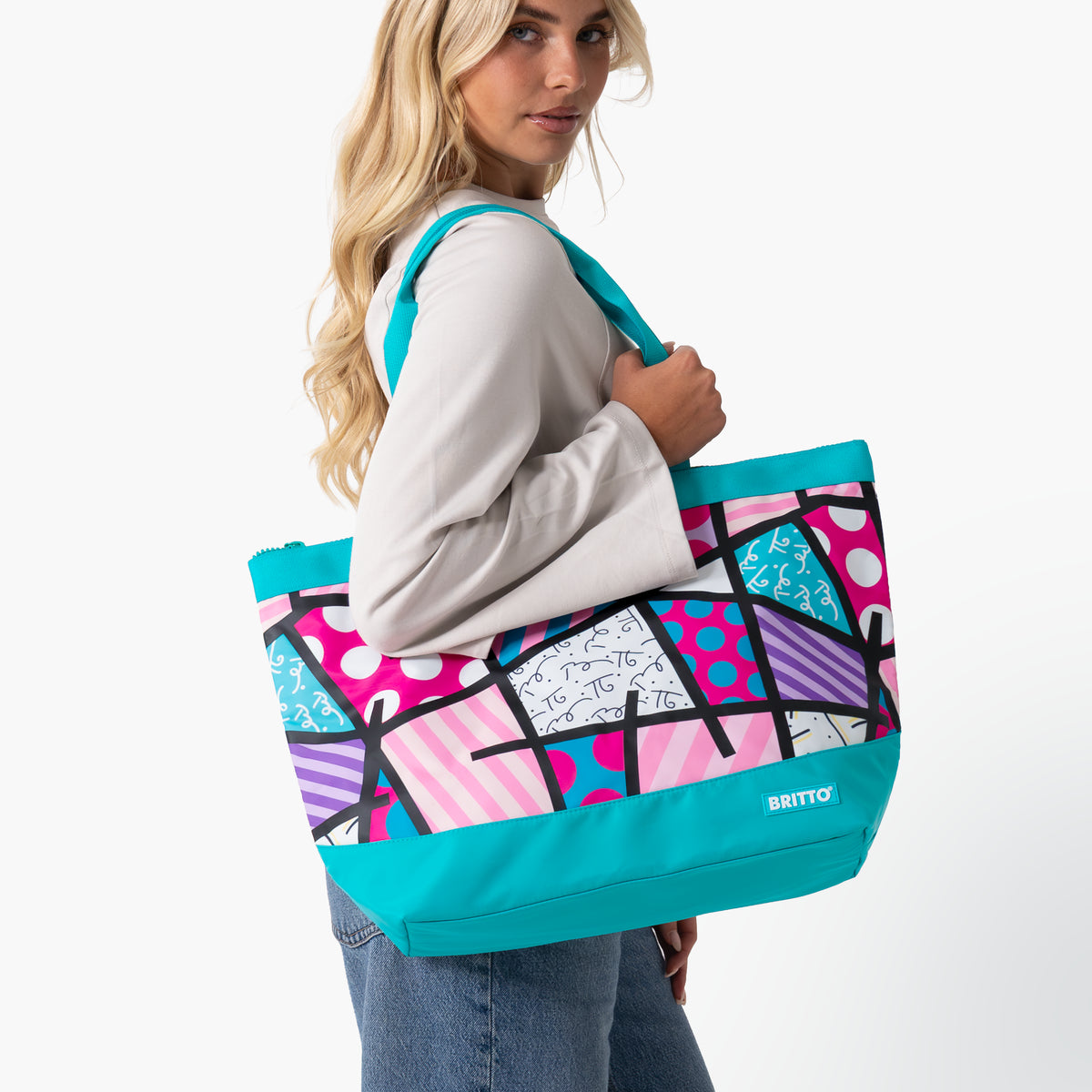 Pink Landscape Britto Tote Bag