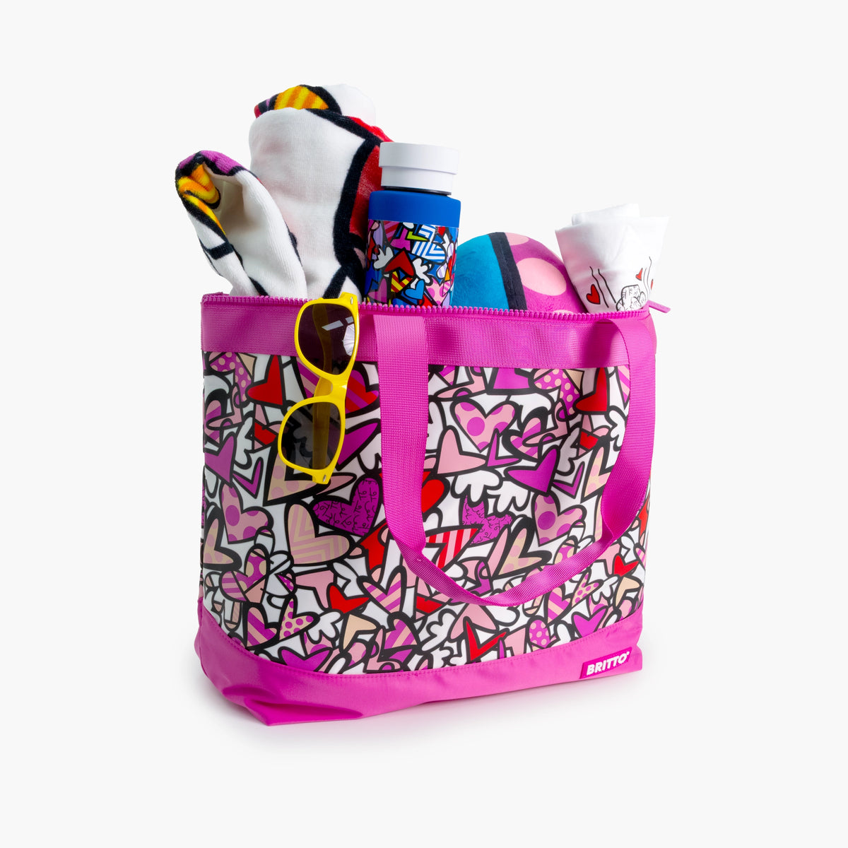 Alive Pink Britto Tote Bag