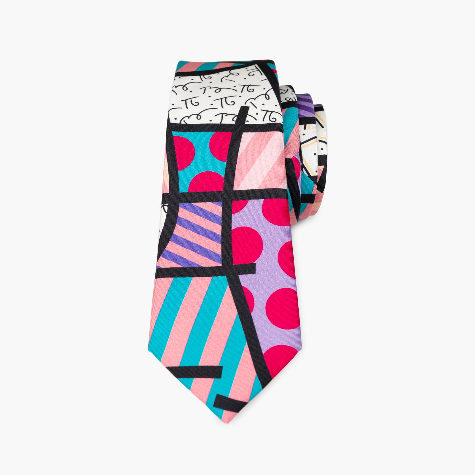 Pink Landscape Britto Neck Tie