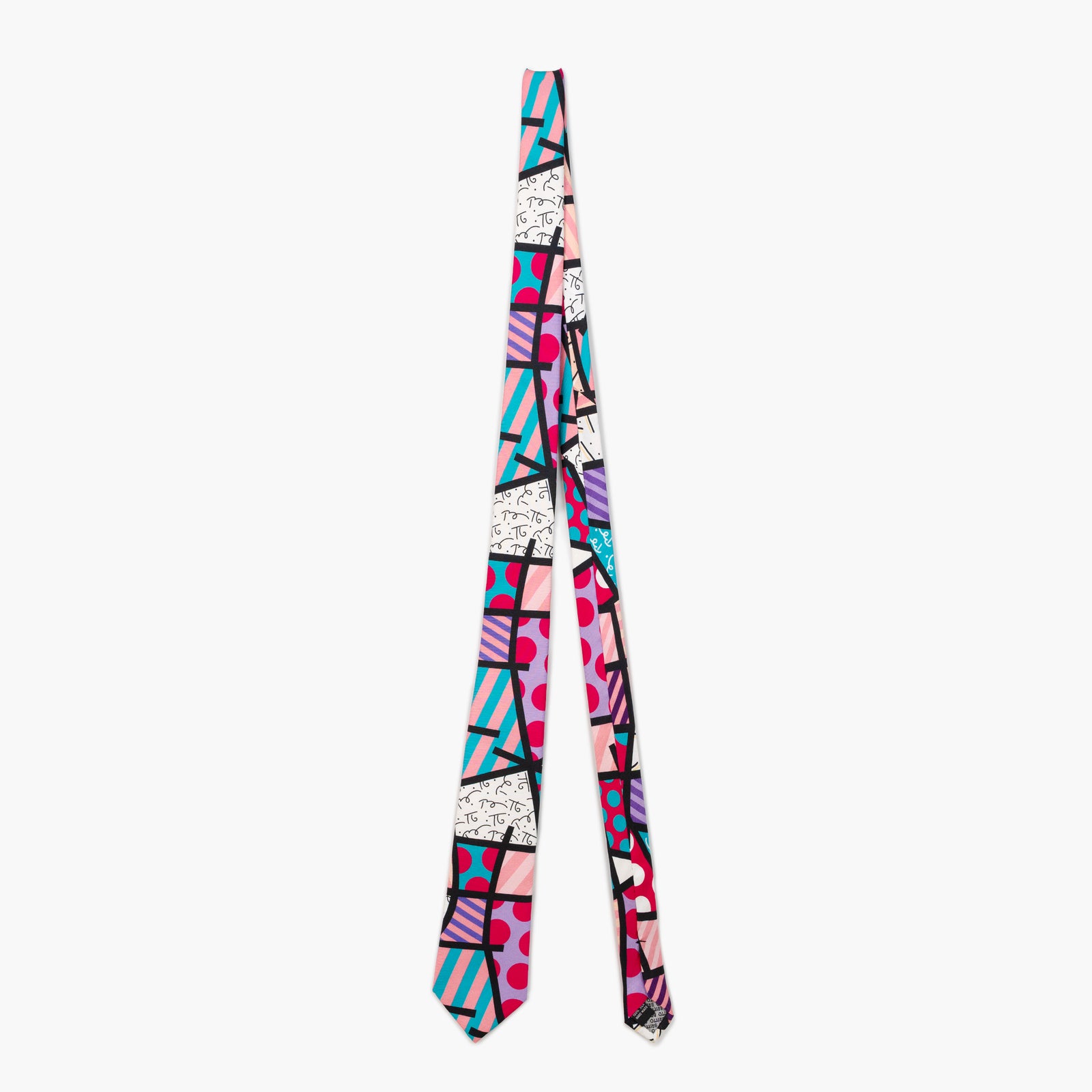 Pink Landscape Britto Neck Tie