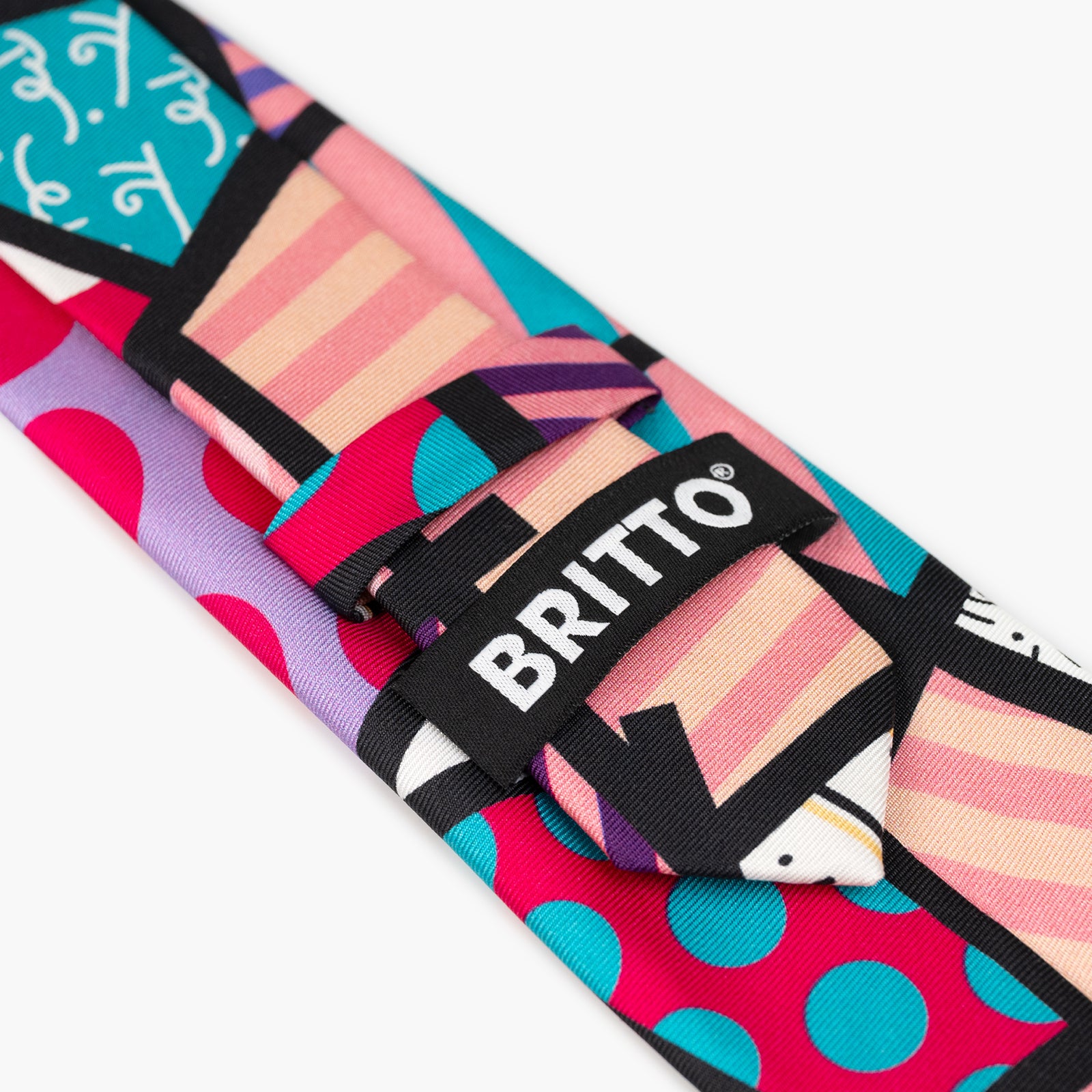 Pink Landscape Britto Neck Tie