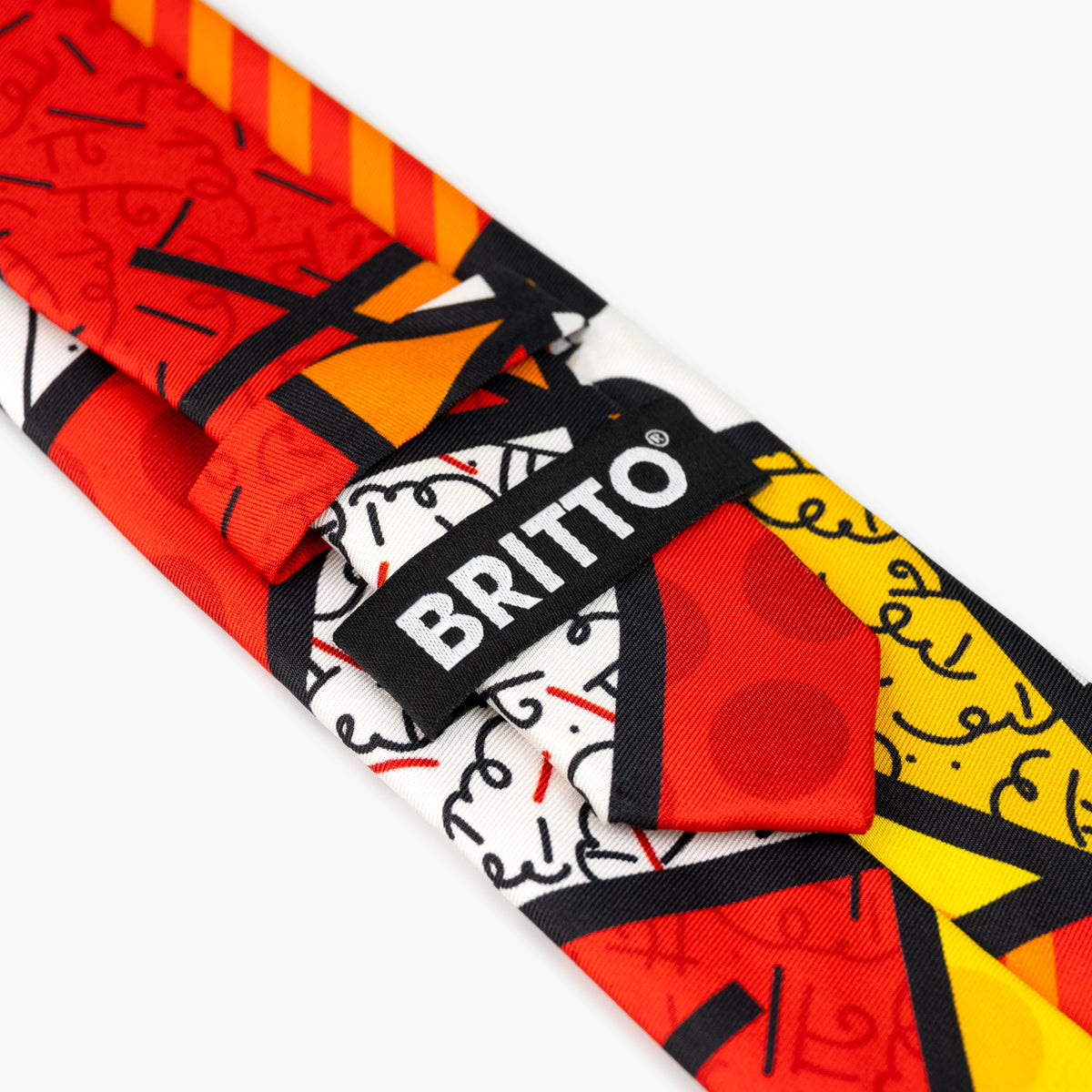 Red Landscape Britto Neck Tie