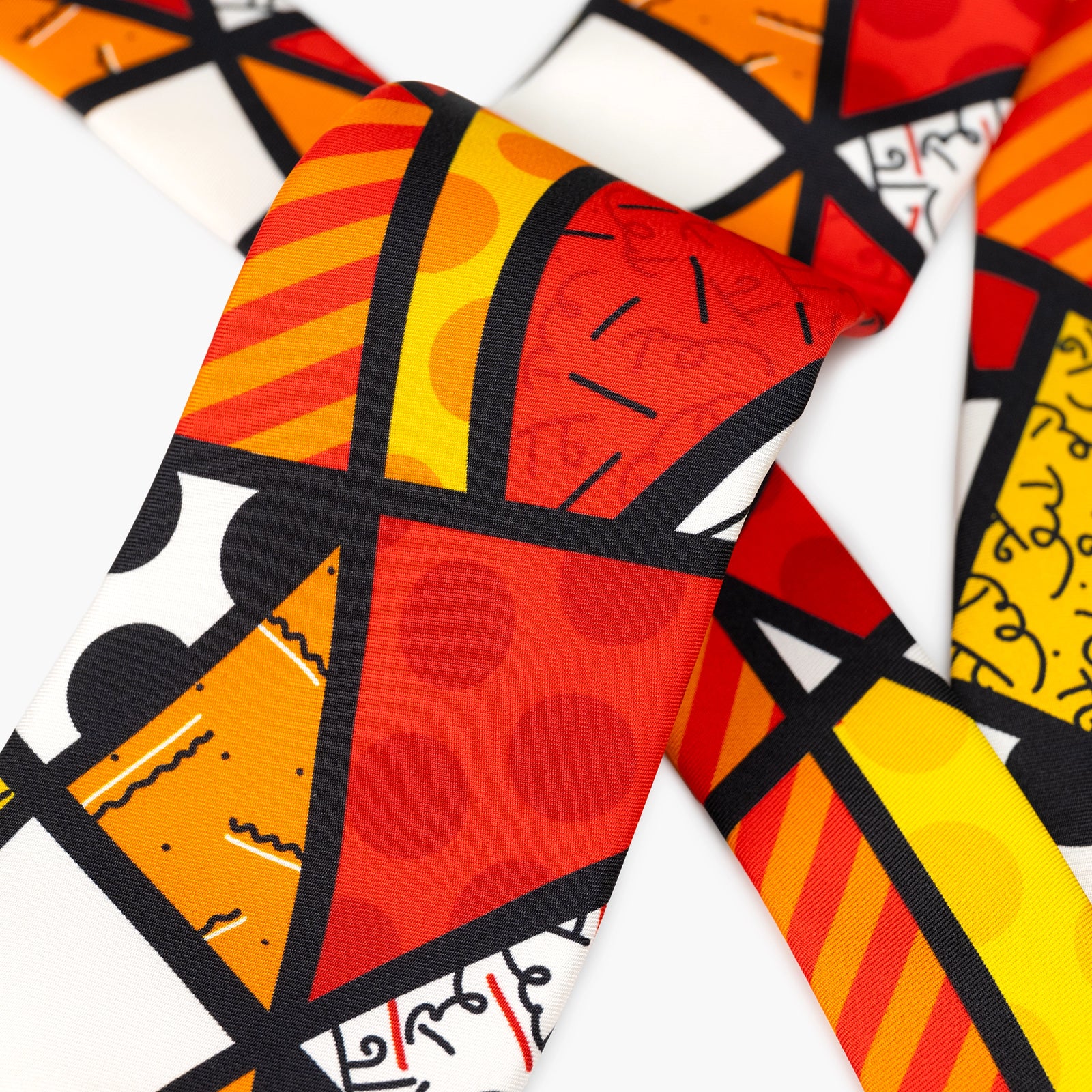 Red Landscape Britto Neck Tie