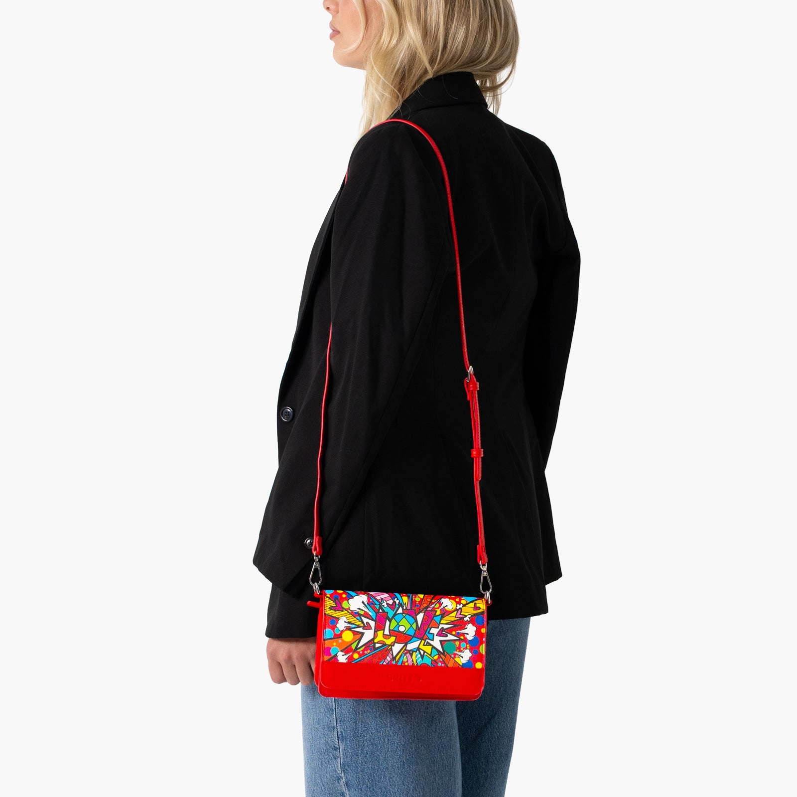 Love Burst Britto Eco Leather Crossbody Clutch
