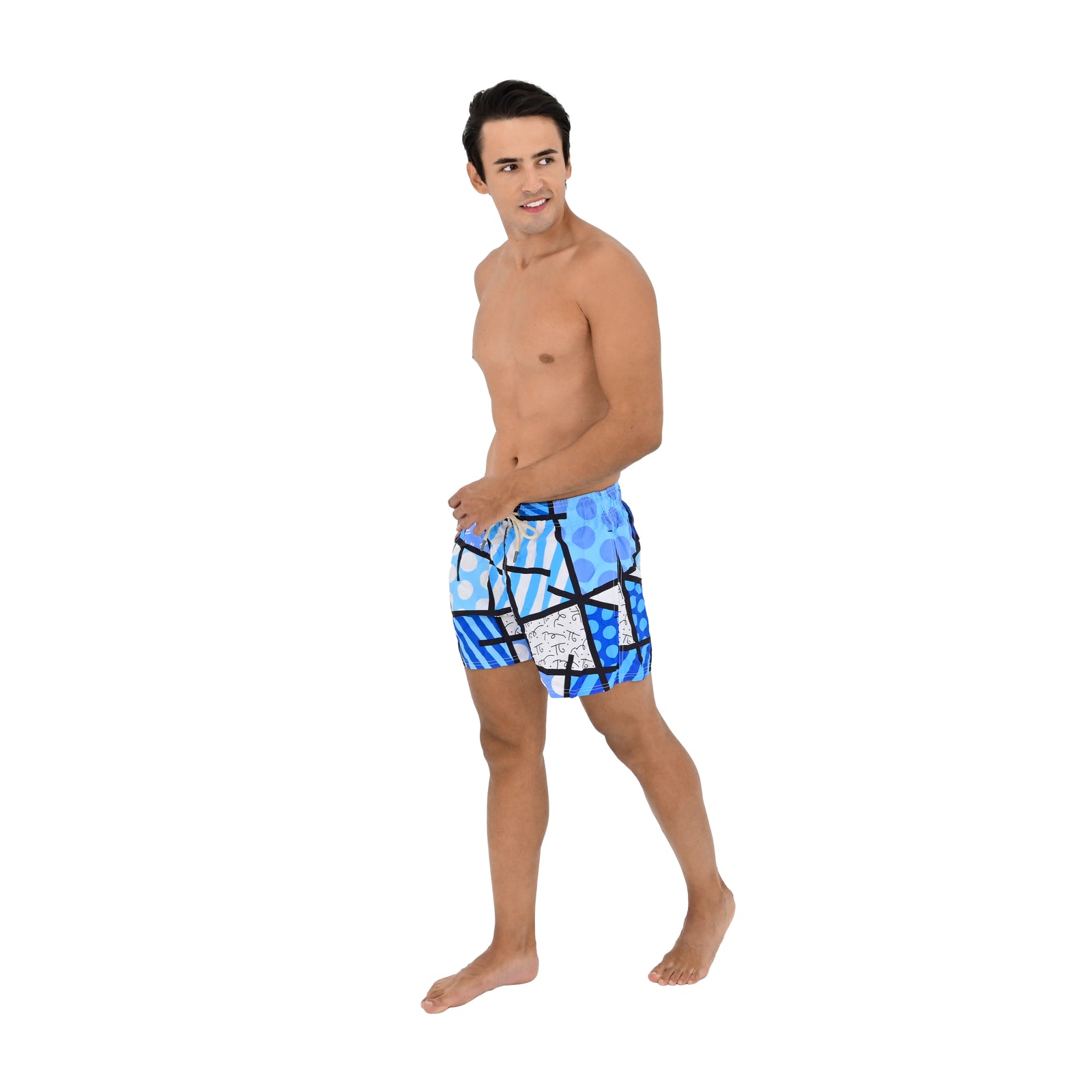 modern pop art limited edition britto shorts blue  vibrant home decor