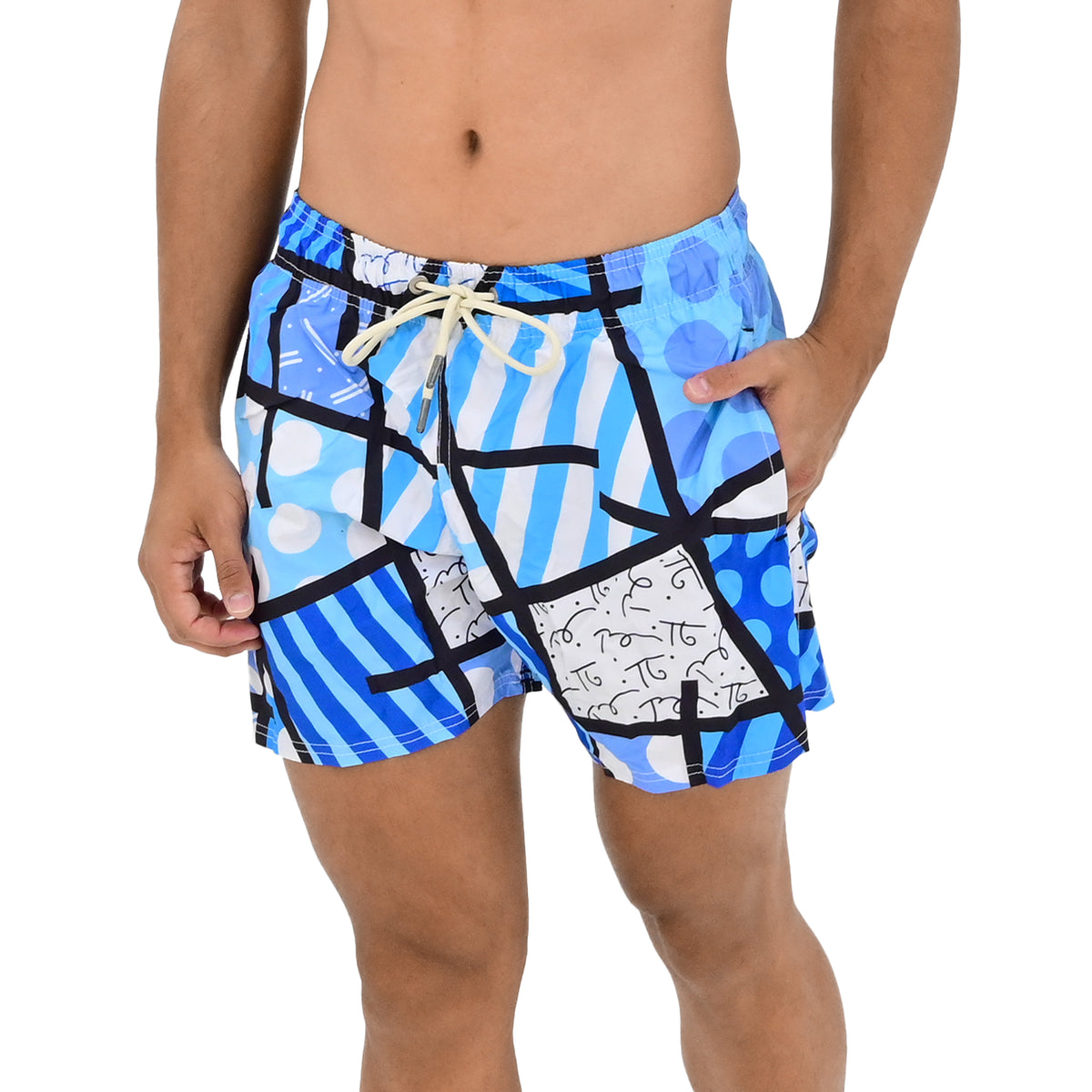 Romero Britto limited edition britto shorts blue  colorful pop art design