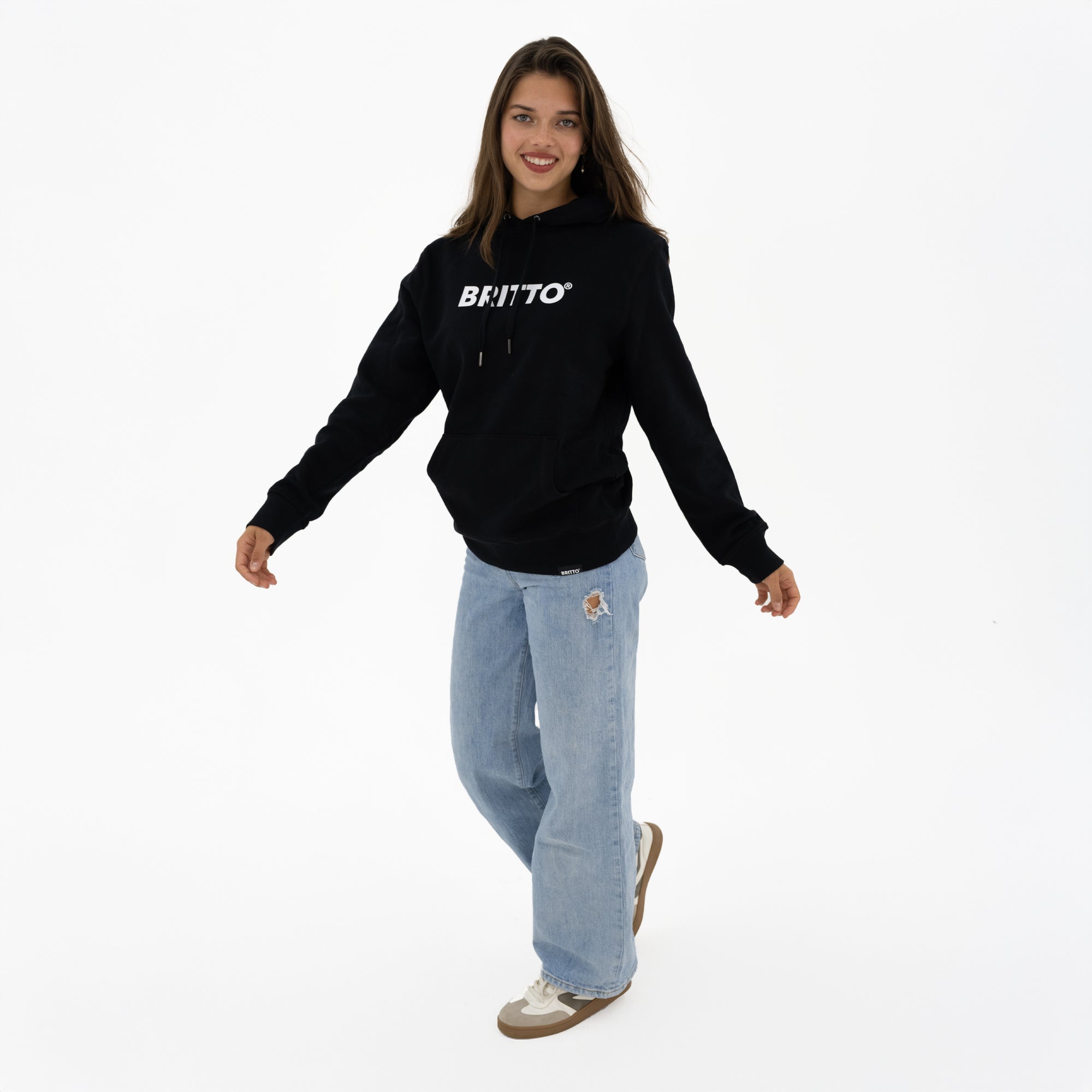 BRITTO パーカー　ブラック Black Britto Hoodie For Women - Shop Britto