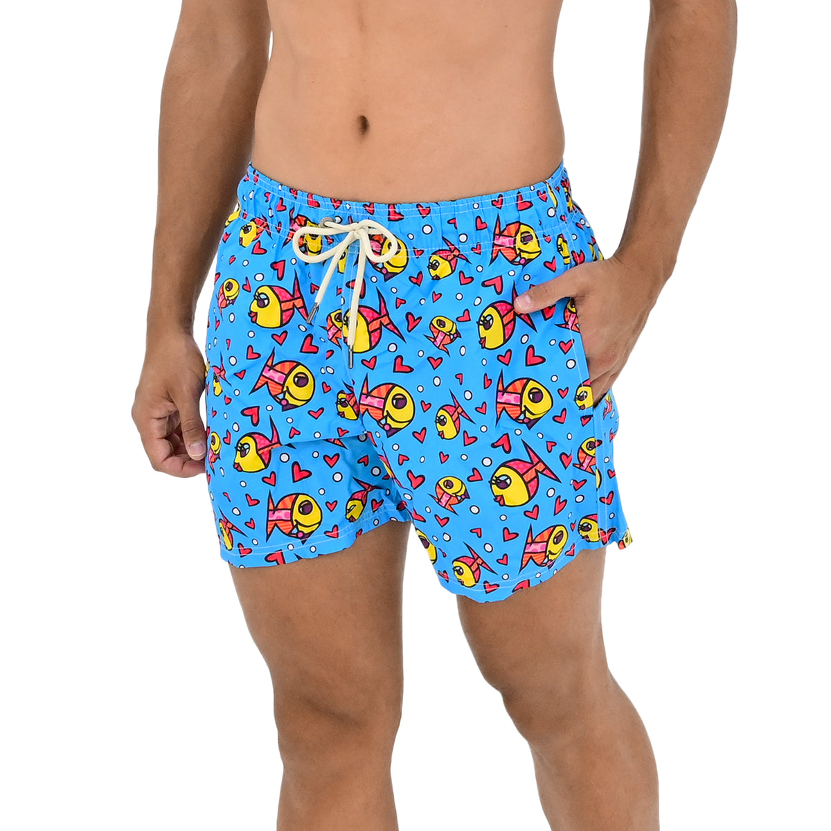 Romero Britto limited edition britto shorts deeply  colorful pop art design