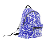 BRITTO® Vegan Leather Backpack Large - BLUE GRAFFITI