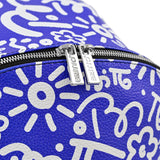 BRITTO® Eco Leather Backpack Small - BLUE GRAFFITI