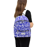 BRITTO® Vegan Leather Backpack Small - BLUE GRAFFITI