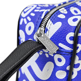 BRITTO® Vegan Leather Toiletry Bag - BLUE GRAFFITI