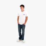 BRITTO® T Shirt - Small Heart with Wings White - (Men)