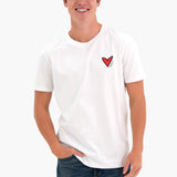 BRITTO® T Shirt - Red Heart White - (Men)