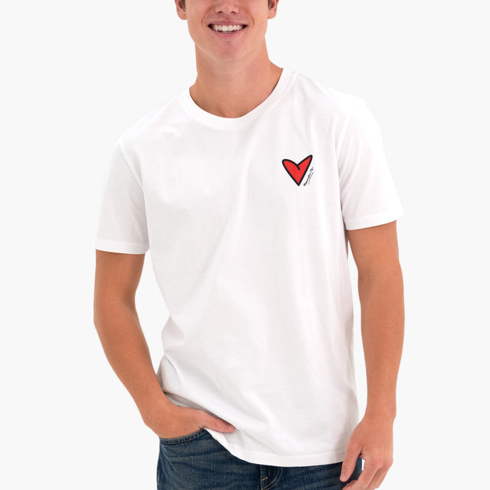 BRITTO® T Shirt - Red Heart White - (Men)