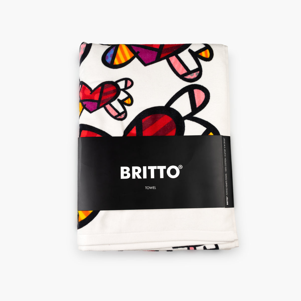 Flying Hearts Britto XL Luxury Beach Towel
