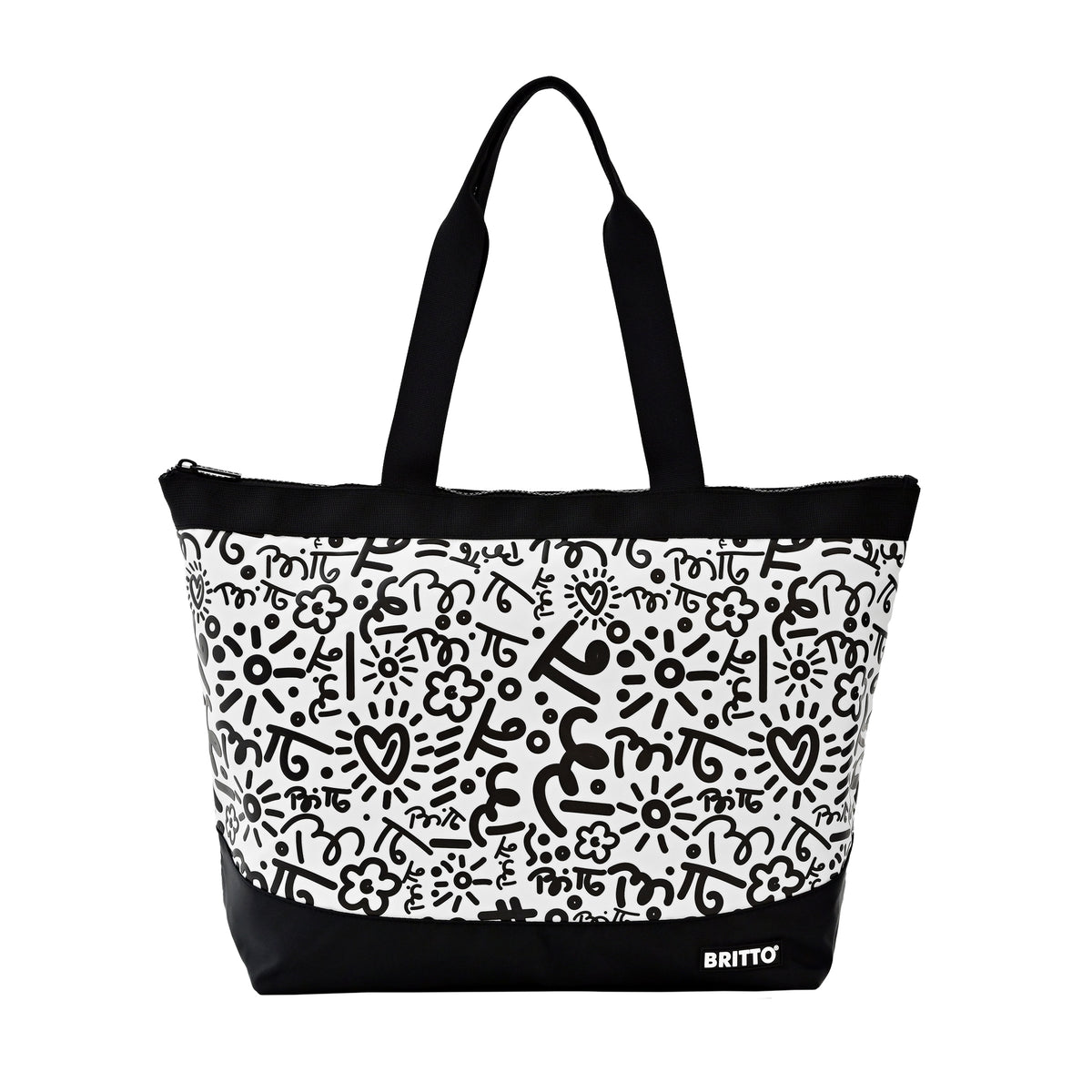 Graffiti Black Britto Tote Bag