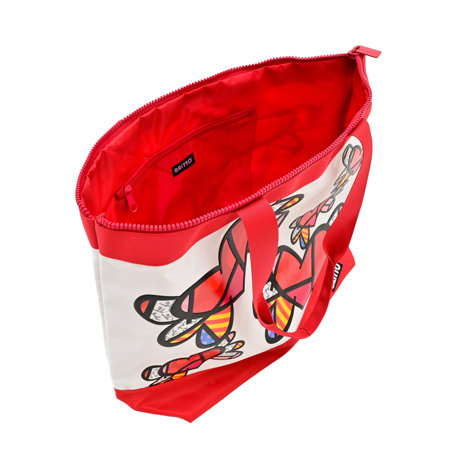flying hearts britto tote bag  artistic colorful design collectible