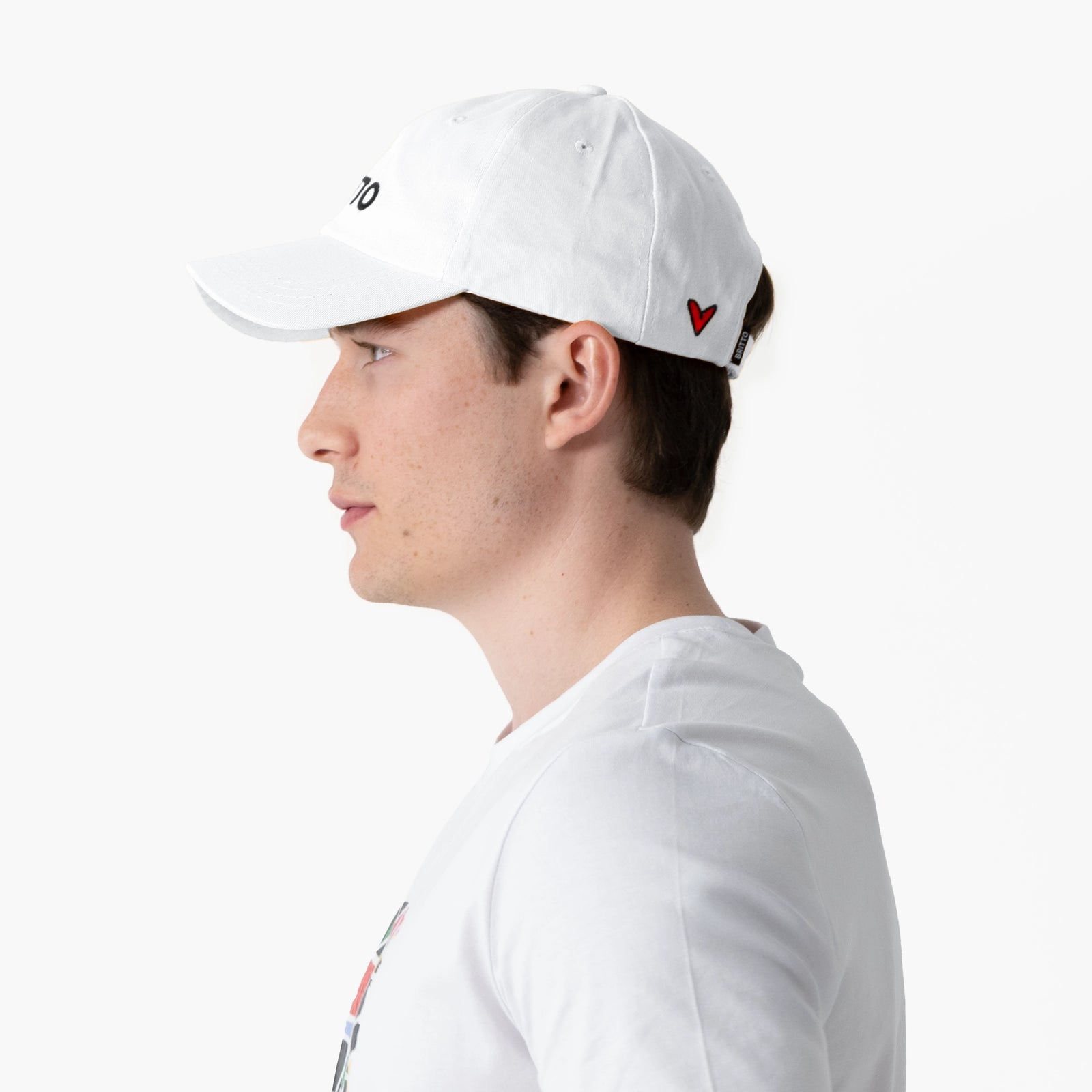 White with Heart Britto Hat