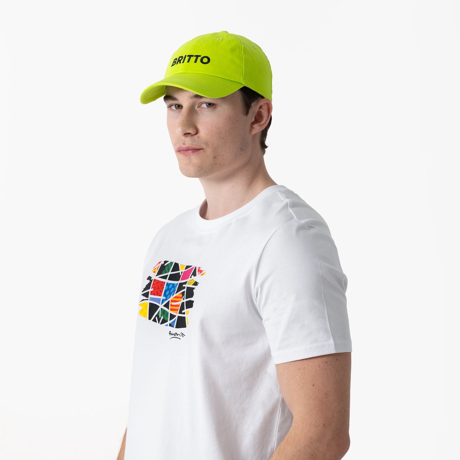 Lime Green with Heart Britto Hat
