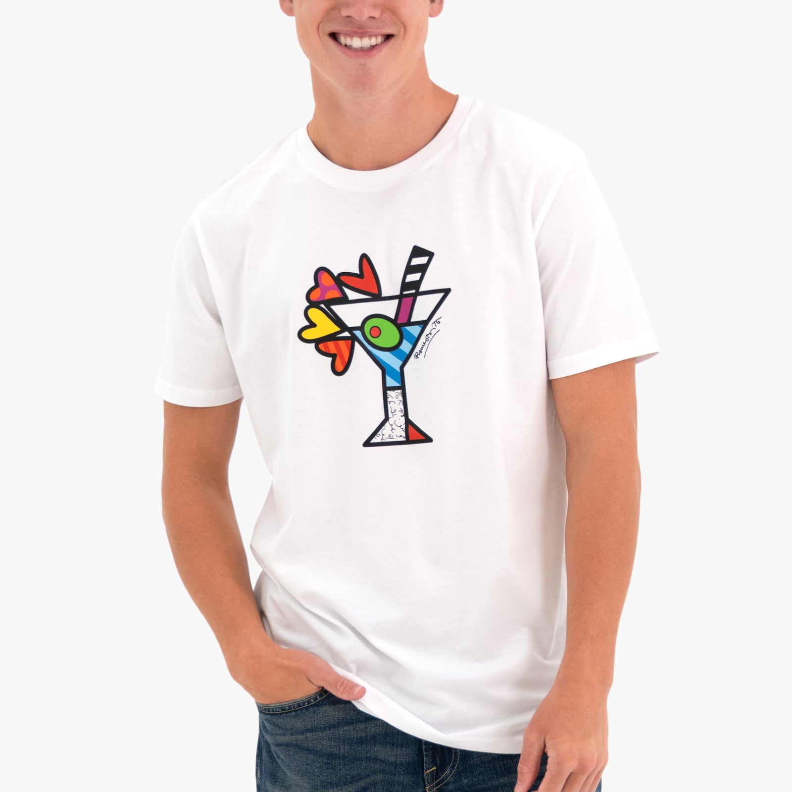 Limited Edition - Premium 100% Organic Cotton Martini T-Shirt - (Men)