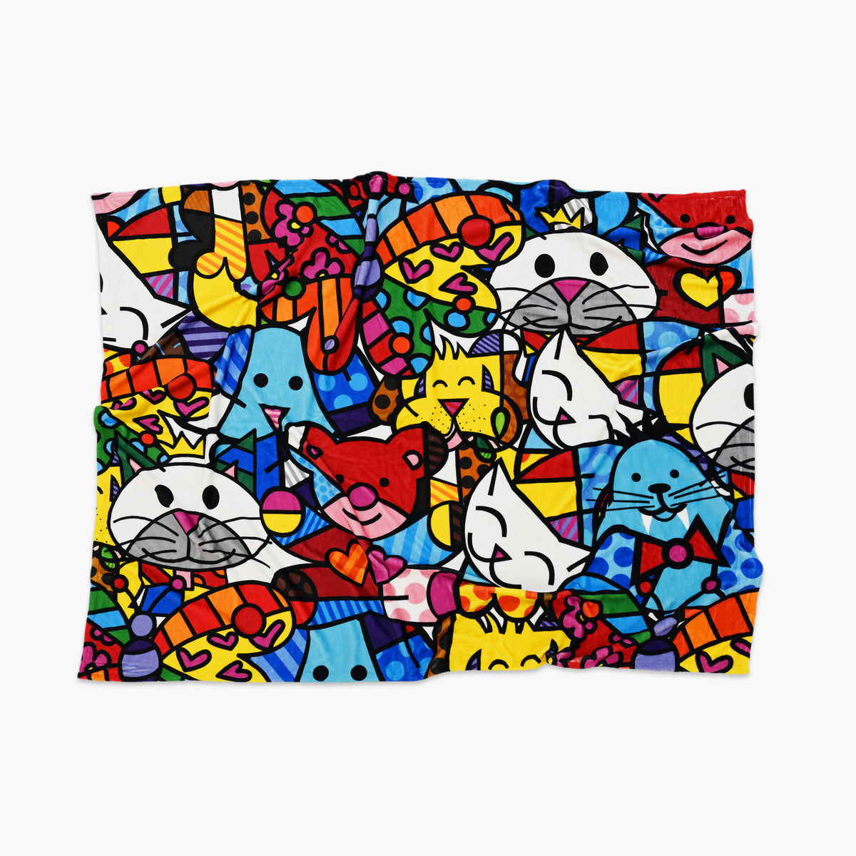 Romero Britto britto blanket best friends  colorful pop art design