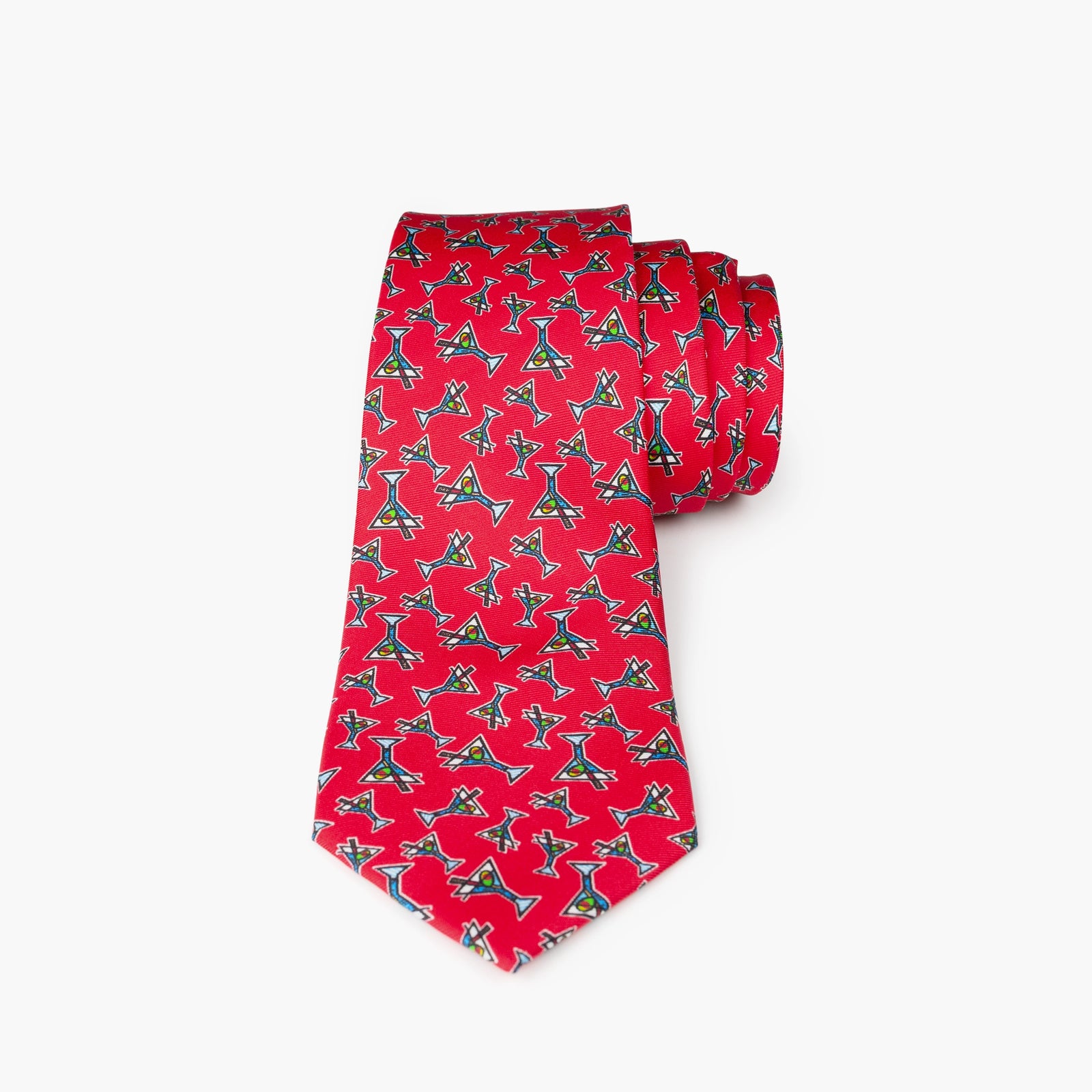 Red Martini Britto Neck Tie