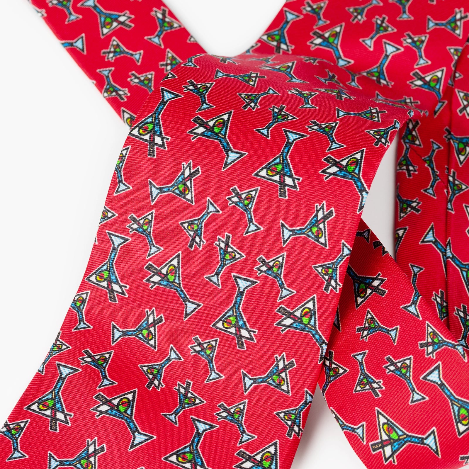 Red Martini Britto Neck Tie