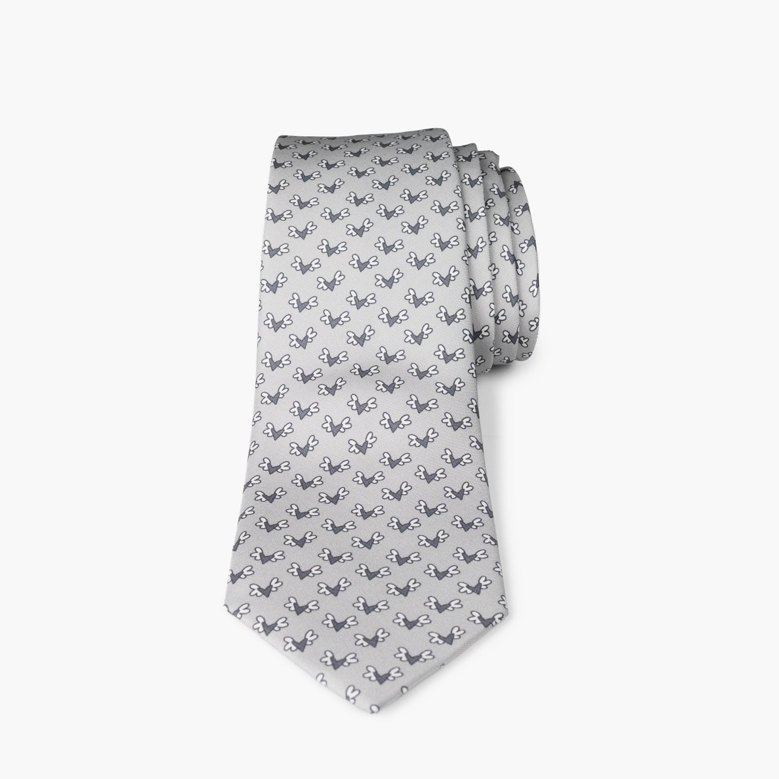 Silver Flying Hearts Britto Tie
