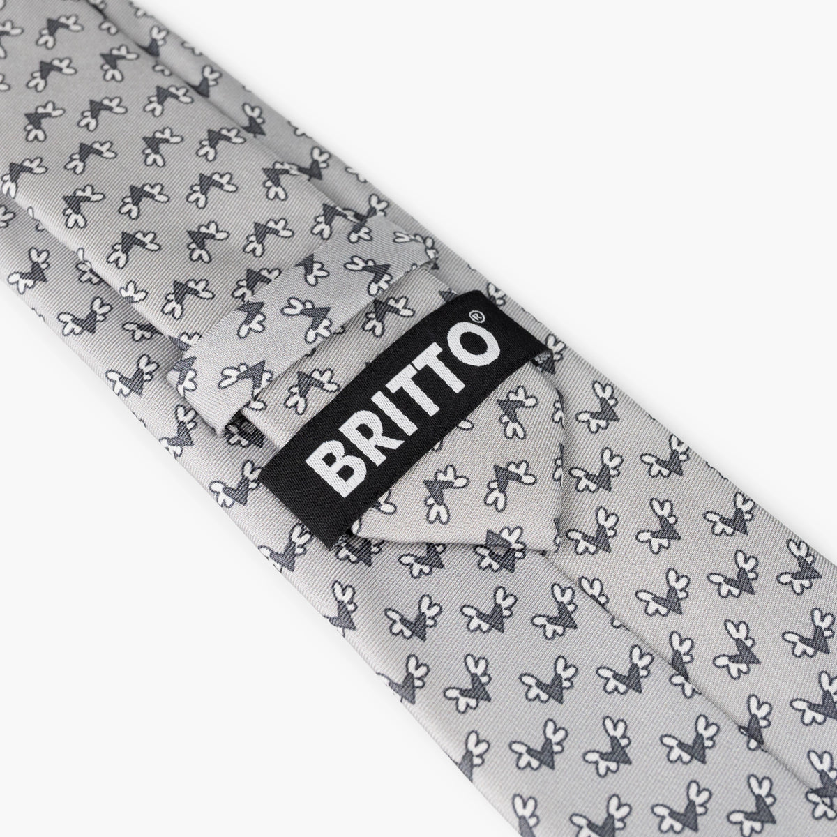 Silver Flying Hearts Britto Tie