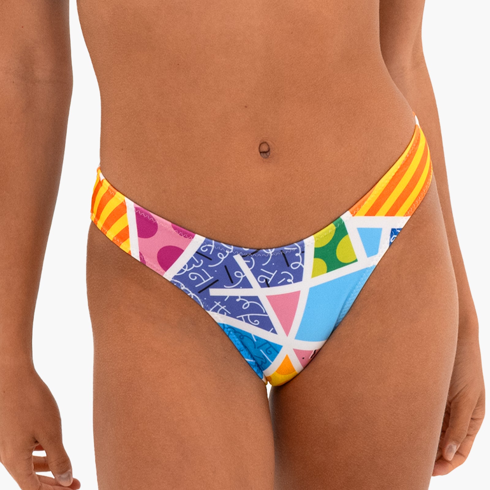 Romero Britto blue landscape britto bikini bottom  colorful pop art design