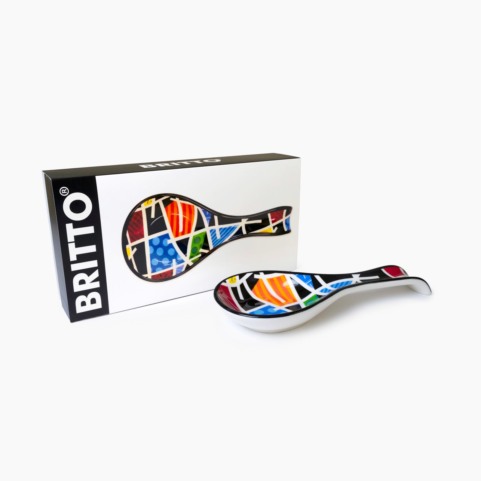 Romero Britto night landscape britto spoon rest  colorful pop art design