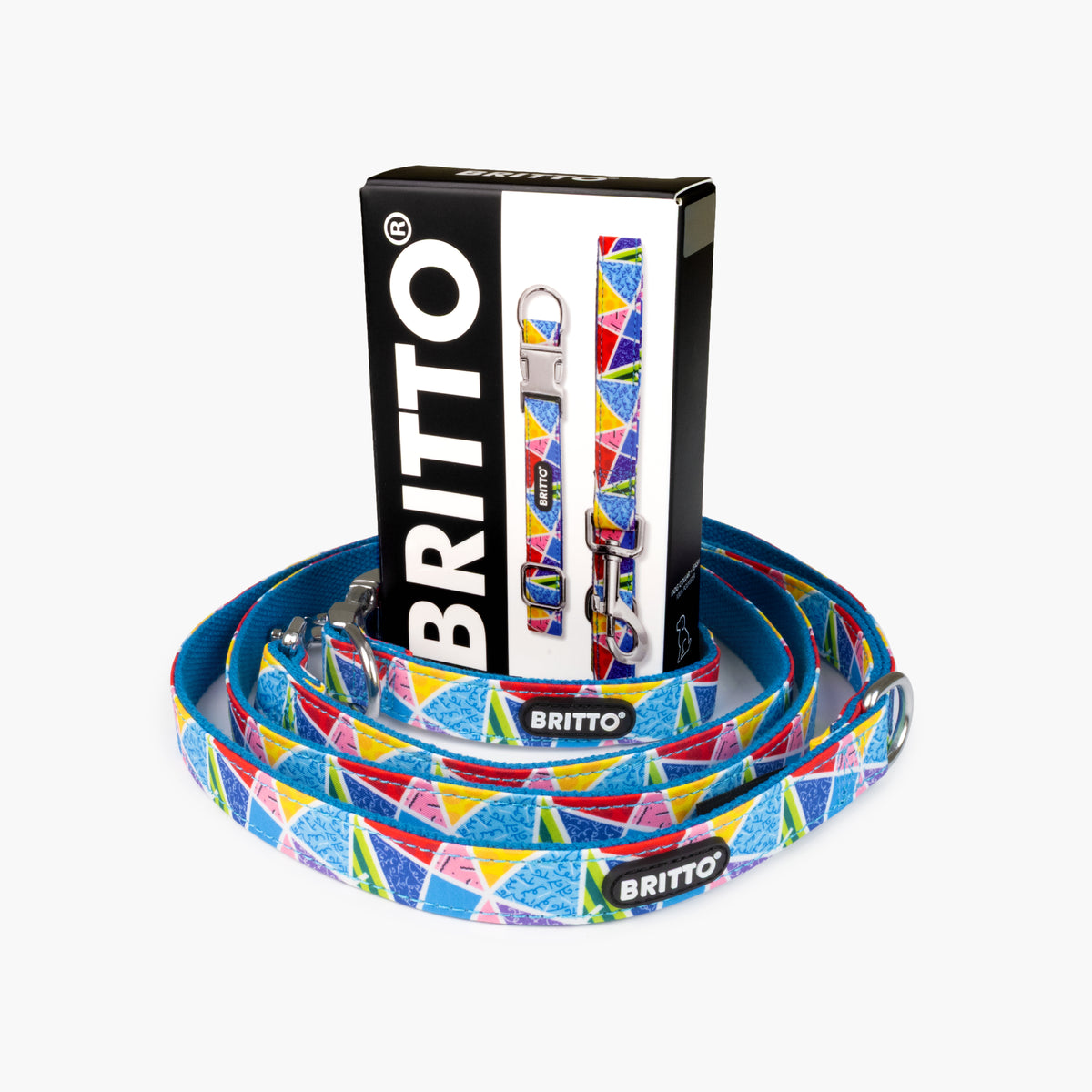 BRITTO® PET Collar and Leash  - Blue Landscape