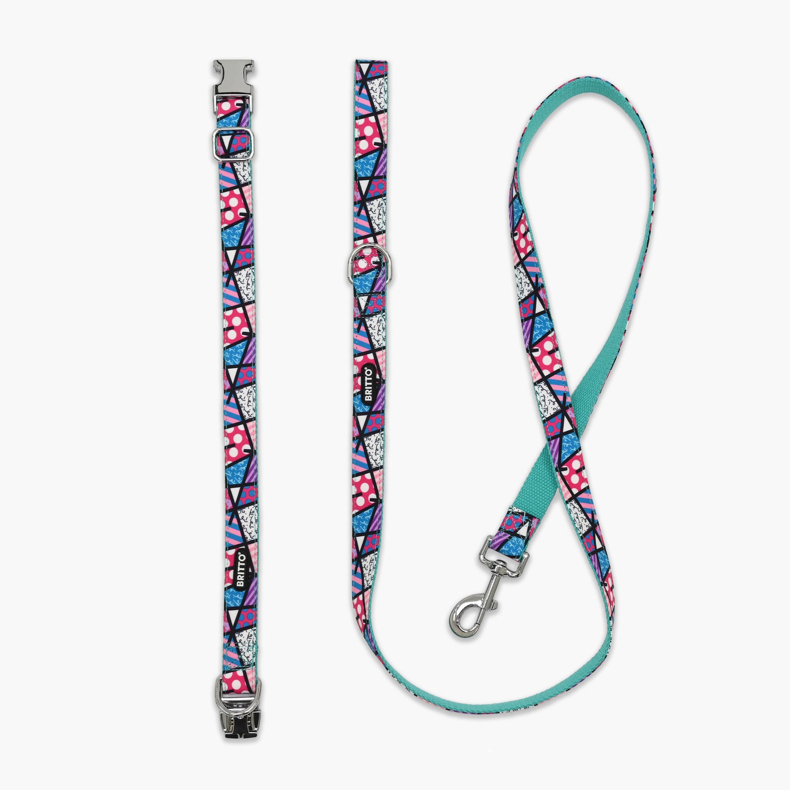 BRITTO® PET Collar and Leash  - Pink Landscape