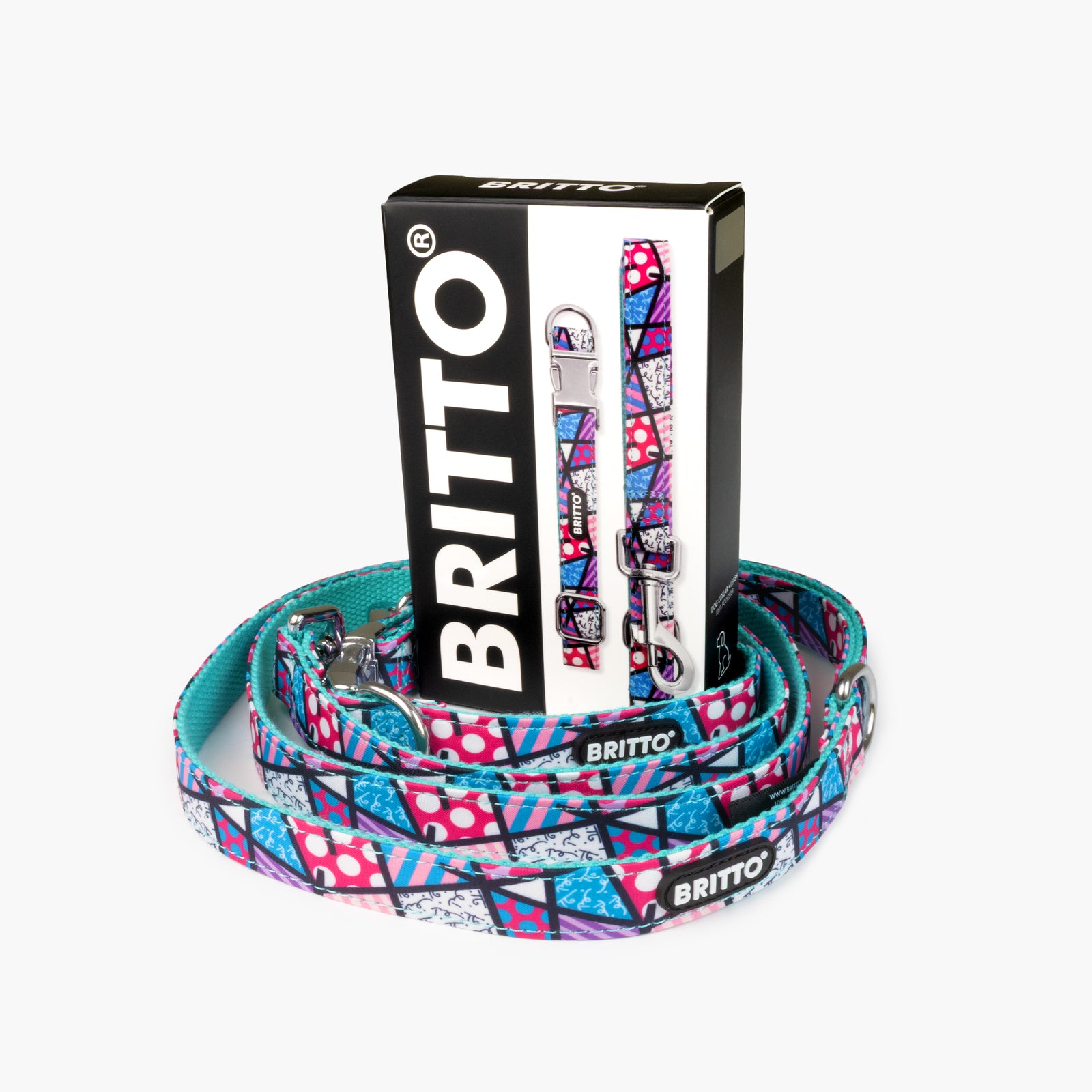 BRITTO® PET Collar and Leash  - Pink Landscape