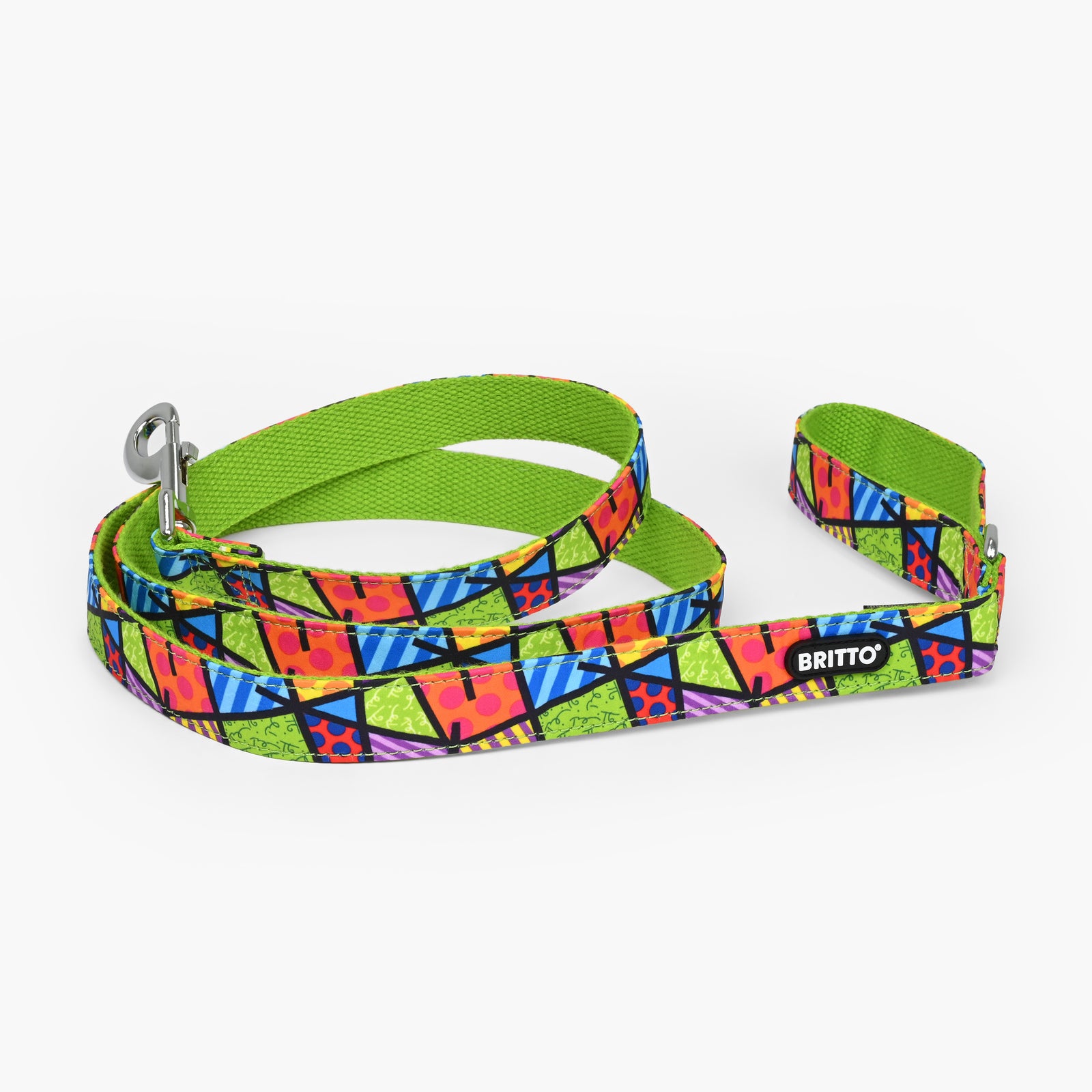 BRITTO® PET Collar and Leash  - Lime Green Landscape