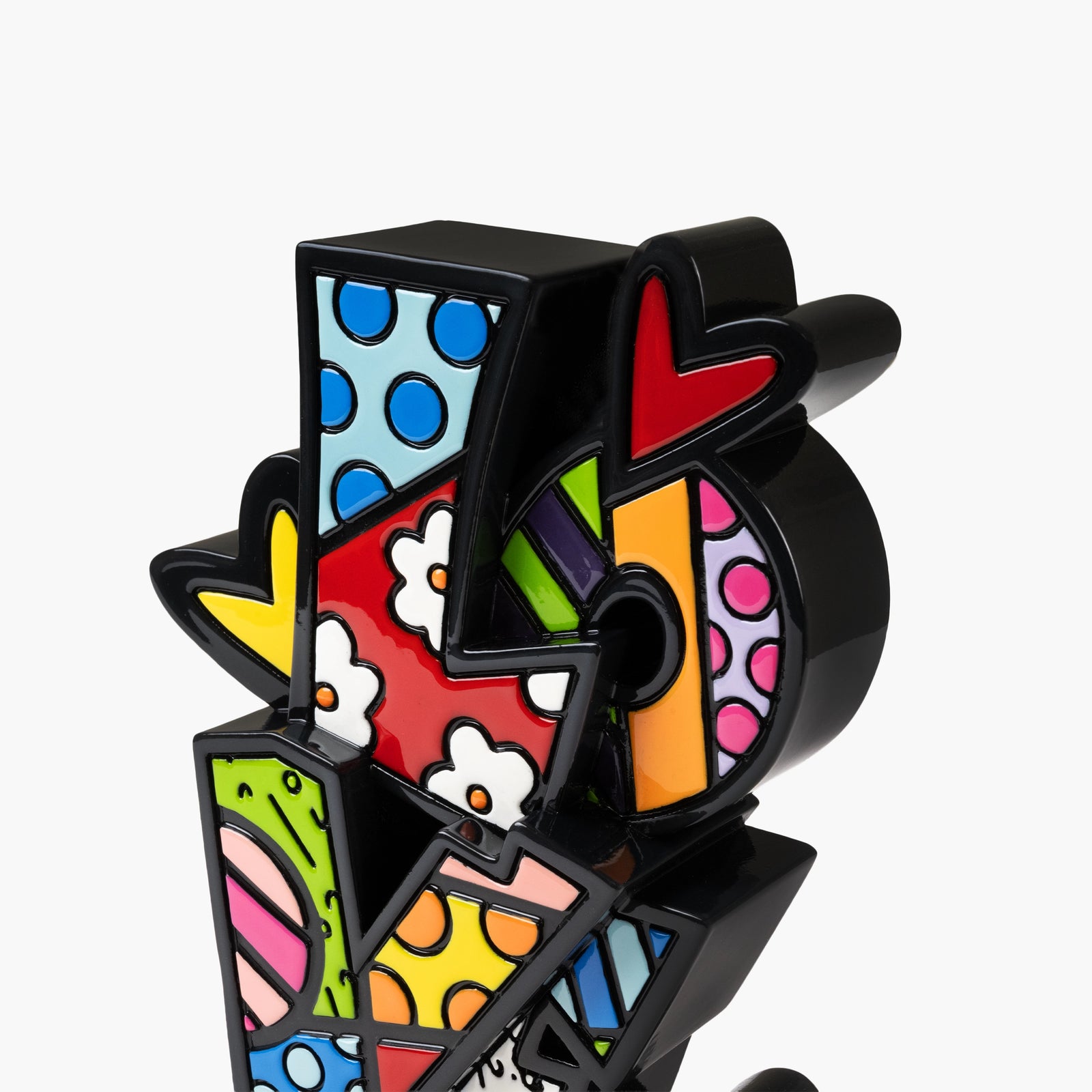 modern pop art love word britto collectible figurine  vibrant home decor
